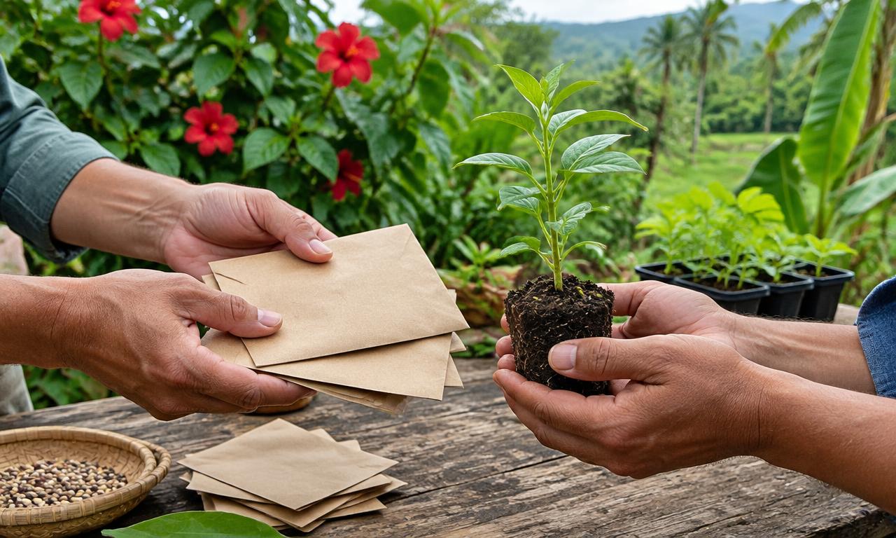 Illustrative seed and seedling exchange